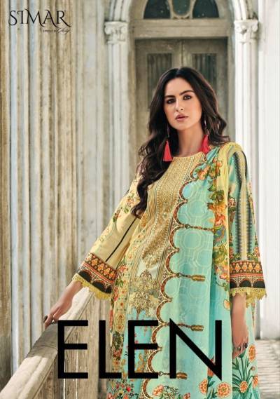 Elen By Glossy Simar Digital Printed Beautiful Attractive Suit Collection
